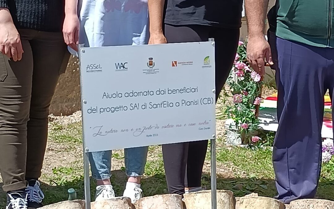 Successo per “Ci vuole un fiore”- Aiuola adornata dalle beneficiarie SAI a Sant’Elia a Pianisi